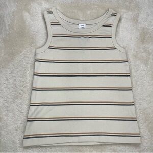 Colored Organics Cream Stripe Organic Cotton Leni Tank Top 3T NWT Sustainable